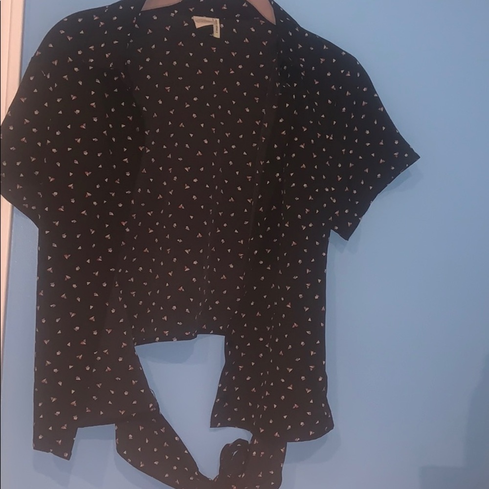Cropped button up shirt